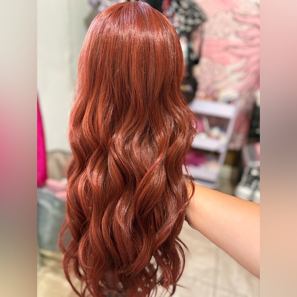 Candy Lover, Red Copper, Wavy Lace Front Wig